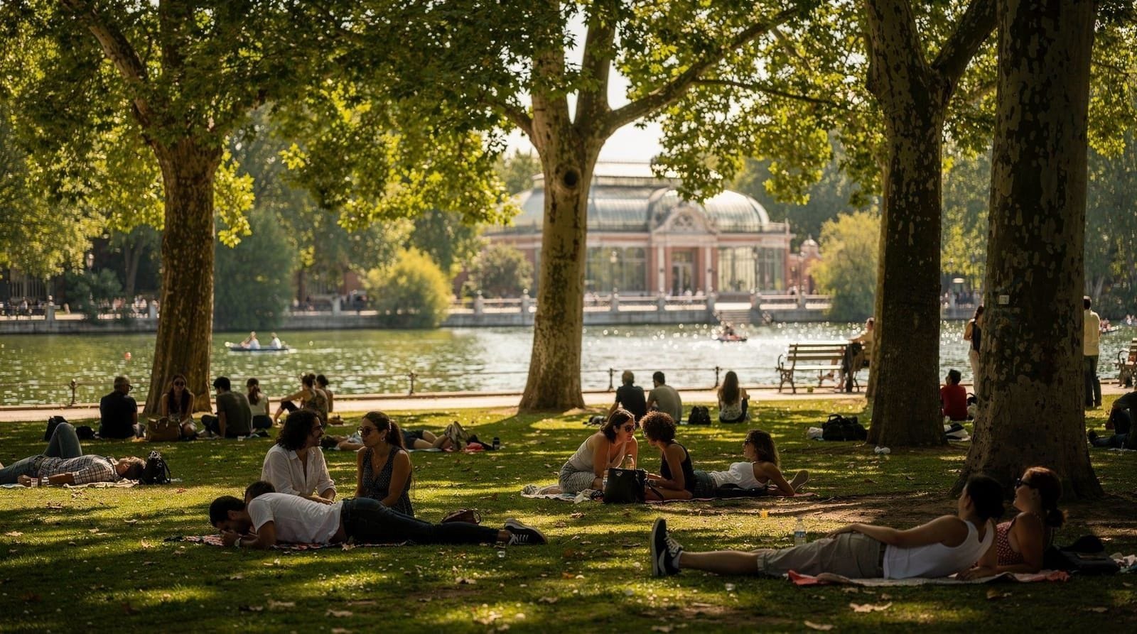 Sopravvivere a Madrid in estate: il caldo vero, le folle e la realtà di agosto — Madrid a luglio e agosto raggiunge 35-38°C. La città si svuota in parte, ma i mu