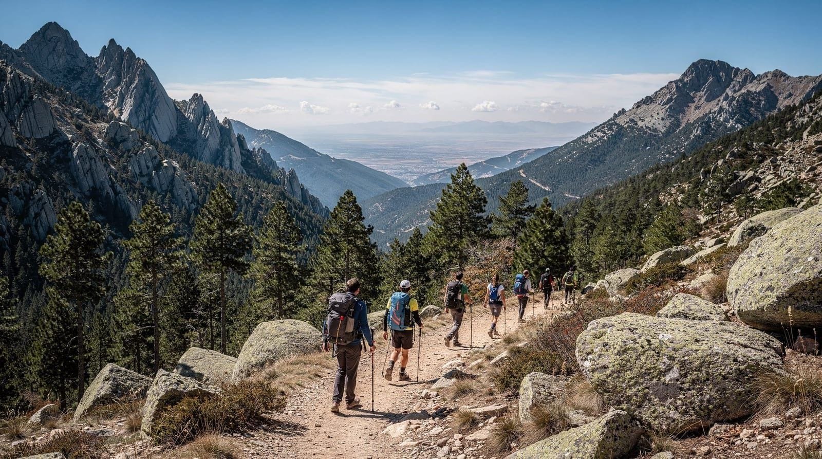 Tagesausflug Sierra de Guadarrama ab Madrid: Wander- & Naturguide — Sierra de Guadarrama: 45–60 Min. von Madrid mit dem Cercanías. Pinienwälder, Gra